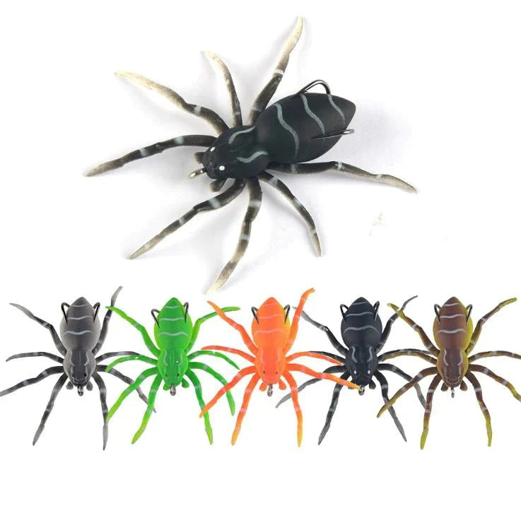 10PCS Colorful Spider Topwater Bait Soft Silicone Fishing Tackle Weedless  Lure