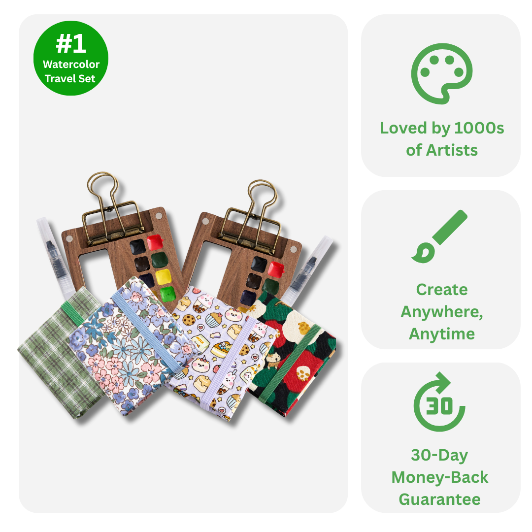 PocketArtist™ Watercolor Set – 8 Colors for Travel & Art