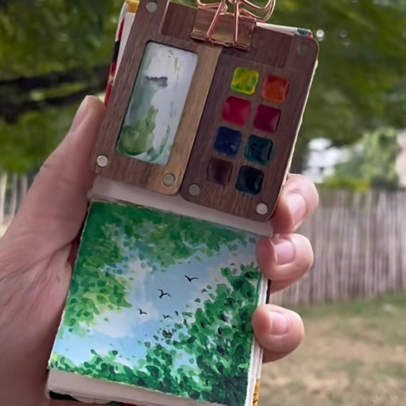 (Tobio Inspo) PocketArtist™ Watercolor Set – 8 Colors for Art & Travel