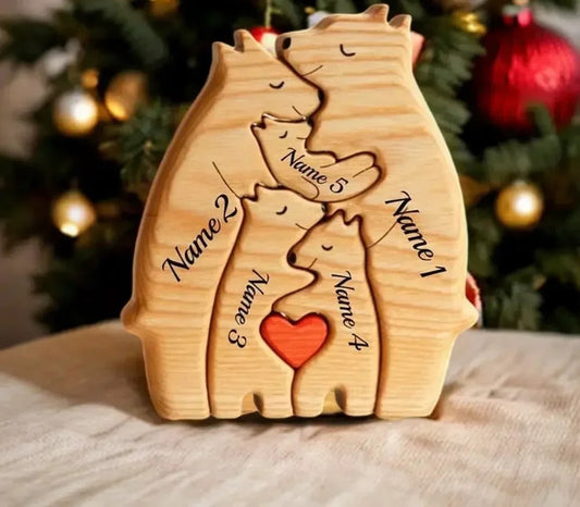 Family Treasure: A Personalized Wooden Family Puzzle