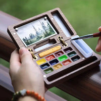 With paint