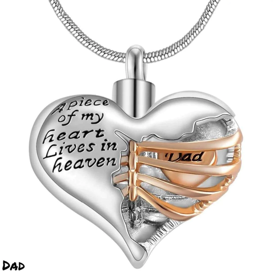 A Piece Of My Heart Lives In Heaven - Urn Pendant