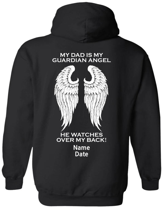 Dad Guardian Angel Hoodie - Customizable