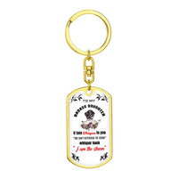 Dog Tag with Swivel Keychain (Gold)